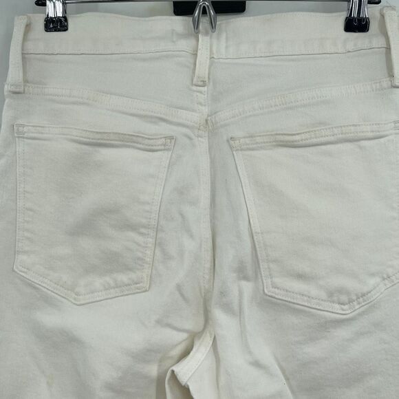Madewell Women's White Mid-Rise Perfect Vintage Straight Tile Jeans Size 28 - Picture 3 of 9